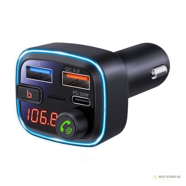Bil FM-sändare med Bluetooth-funktion
