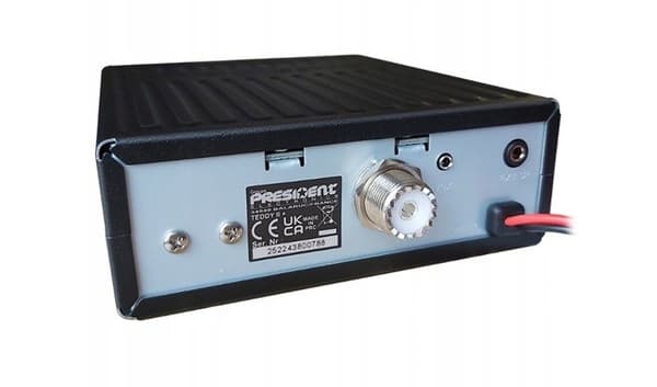 CB-radio PRESIDENT Teddy II+ (sendereffekt - 4W, strømforsyningsspænding - 12/24V, kanalantal - 40, støjreducer - ja, 125x125x45 mm)