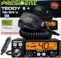 Miniatyrbillede 2 af 4: CB-radio PRESIDENT Teddy II+ (sendereffekt - 4W, strømforsyningsspænding - 12/24V, kanalantal - 40, støjreducer - ja, 125x125x45 mm)