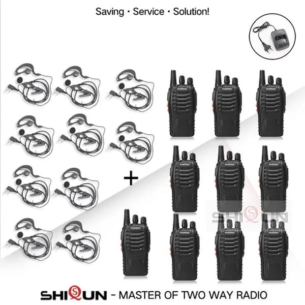 Walkie Talkie, 5W Strøm, UHF Frekvens, 10PCS-10HD