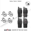 Miniatyrbillede 2 af 2: Walkie Talkie, 5W Strøm, UHF Frekvens, 4-4Headsets