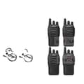 Miniatyrbillede 1 af 2: Walkie Talkie, 5W Strøm, UHF Frekvens, 4-4Headsets