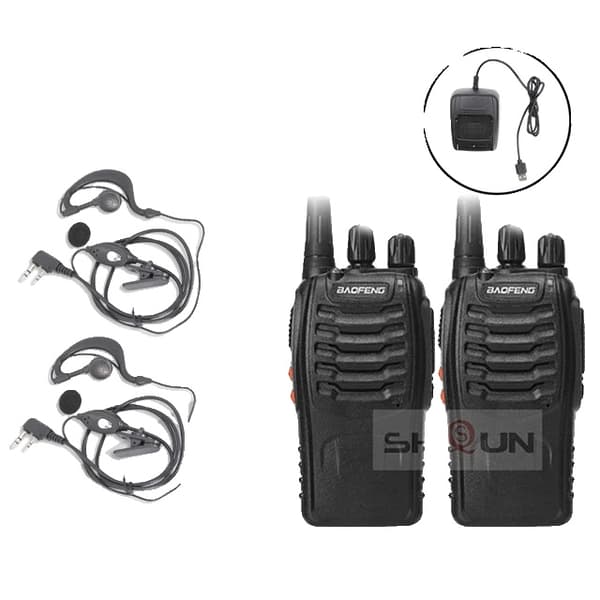 Walkie Talkie, 5W Strøm, UHF Frekvens, 2USB