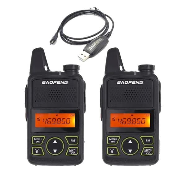 Bærbar To-Vejs Radio, Mini Størrelse, UHF 400-470MHz Frekvens, 2xBF-T1-usbx1