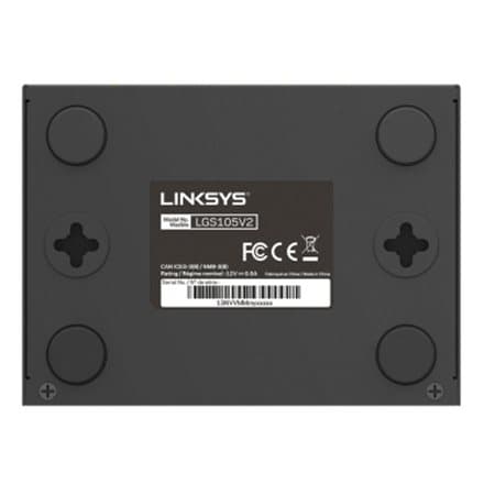 Linksys | LGS105-EU-RTL | Unmanaged Switch | 5x Port | 1Gbit/s | Retail box Sort, Blå