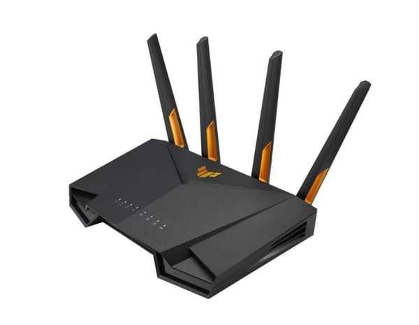 Dual Band WiFi 6 Gaming Router | TUF-AX3000 | 802.11ax | 2402+574 Mbit/s | 10/100/1000 Mbit/s | Ethernet LAN (RJ-45) ports 4 | Mesh Support Yes | MU-M Sort, Oransje