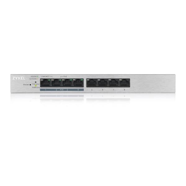 Przełącznik zarządzalny GS1200-8HP 8Port PoE+ 4x60W webmanaged Switch