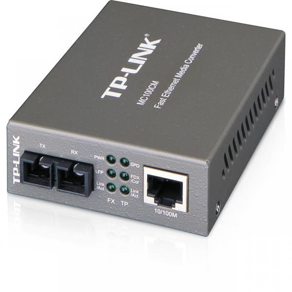 TP-LINK | 10/100Mbps Multi-Mode Media Converter | MC100CM | 10/100Base-TX | 100Base-FX