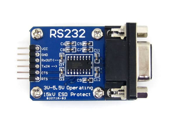 RS232 till UART TTL-omvandlare med SP3232-chip motsvarande MAX232