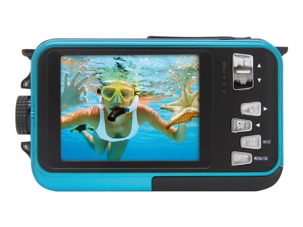 Easypix GoXtreme Reef - Digitalkamera - kompakt - 8.0 MP / 24.0 MP (interpolert) - 1080 p - under vannet inntil 3 m - blå
