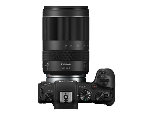 Canon EOS RP - Digitalkamera - spegellöst - 26.2 MP - Fullständig ram - 4 K / 25 fps - 10x optisk zoom RF 24-240mm F4-6.3 IS USM-objektiv - Wi-Fi, Bl
