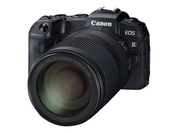 Canon EOS RP - Digitalkamera - spegellöst - 26.2 MP - Fullständig ram - 4 K / 25 fps - 10x optisk zoom RF 24-240mm F4-6.3 IS USM-objektiv - Wi-Fi, Bl Svart