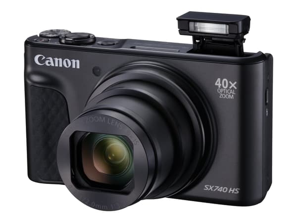 Canon PowerShot SX740 HS - Digitalkamera - kompakt - 20.3 MP - 4K / 30 fps - 40optisk x-zoom - Wireless LAN, Bluetooth - svart