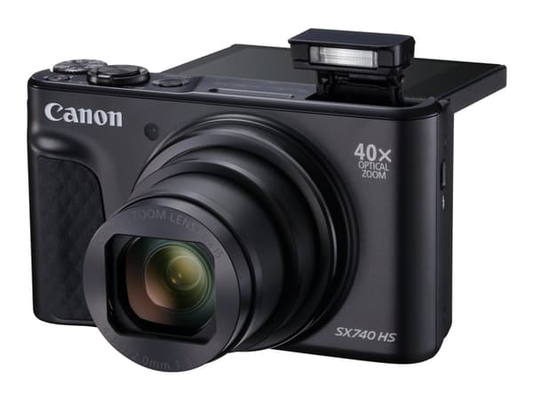 Canon PowerShot SX740 HS - Digitalkamera - kompakt - 20.3 MP - 4K / 30 fps - 40optisk x-zoom - Wireless LAN, Bluetooth - svart