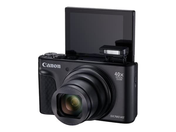 Canon PowerShot SX740 HS - Digitalkamera - kompakt - 20.3 MP - 4K / 30 fps - 40optisk x-zoom - Wireless LAN, Bluetooth - svart