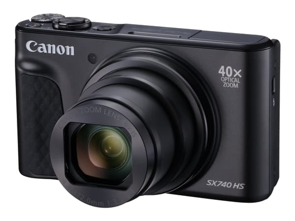 Canon PowerShot SX740 HS - Digitalkamera - kompakt - 20.3 MP - 4K / 30 fps - 40optisk x-zoom - Wireless LAN, Bluetooth - svart