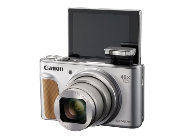 Canon PowerShot SX740 HS - Digitalkamera - kompakt - 20.3 MP - 4K / 30 fps - 40optisk x-zoom - Wireless LAN, Bluetooth - sølv