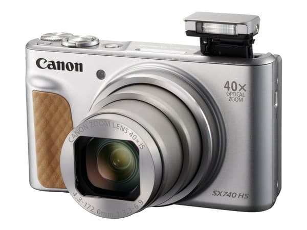 Canon PowerShot SX740 HS - Digitalkamera - kompakt - 20.3 MP - 4K / 30 fps - 40optisk x-zoom - Wireless LAN, Bluetooth - sølv