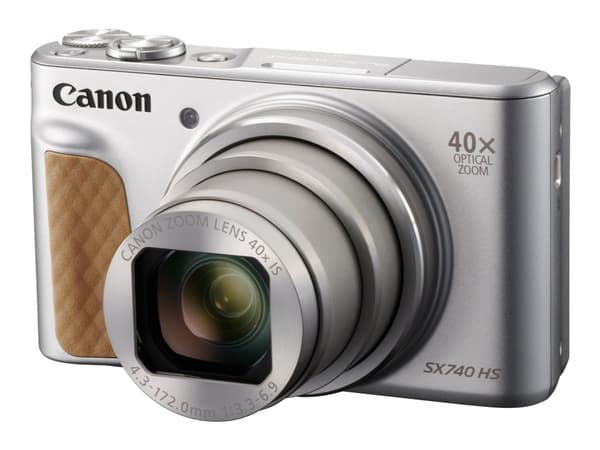 Canon PowerShot SX740 HS - Digitalkamera - kompakt - 20.3 MP - 4K / 30 fps - 40optisk x-zoom - Wireless LAN, Bluetooth - sølv