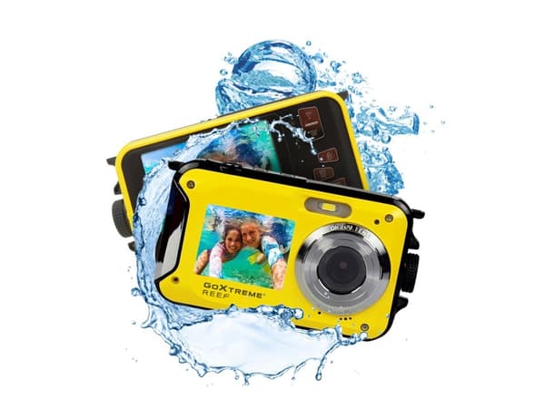 Easypix GoXtreme Reef - Digitaalikamera - kompakt - 8.0 MP / 24.0 MP (interpoleret) - 1080p - jaervands op til 3 m - gul