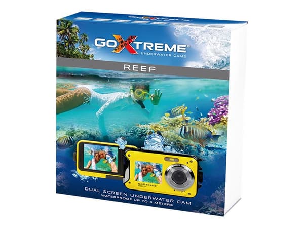 Easypix GoXtreme Reef - Digitalkamera - kompakt - 8.0 MP / 24.0 MP (interpolert) - 1080 p - under vannet inntil 3 m - gul Gult