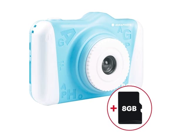 AgfaPhoto Realikids Cam 2, Digitalt kamera for barn, Engelsk, 115 g, Blå, Hvit