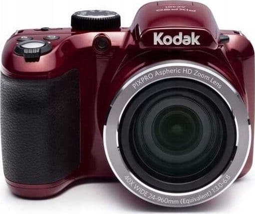 Kodak Astro Zoom AZ401, 16,15 MP, 4608 x 3456 pikseliä, CCD, 40x, HD-Ready, Punainen