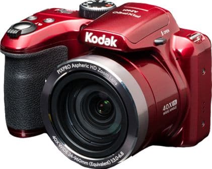 Kodak Astro Zoom AZ401, 16,15 MP, 4608 x 3456 pikseliä, CCD, 40x, HD-Ready, Punainen