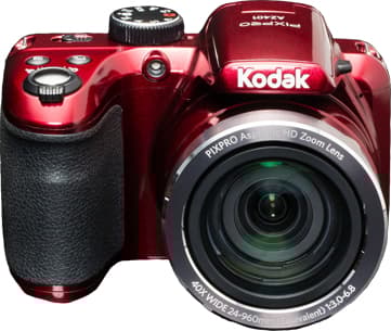Kodak Astro Zoom AZ401, 16,15 MP, 4608 x 3456 pixlar, CCD, 40x, HD-Ready, Röd Röd
