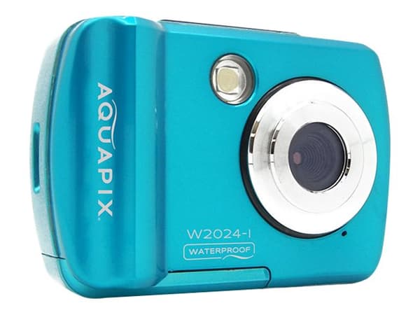 Easypix Aquapix W2024 Splash - Digitalkamera - kompakt - 5.0 MP / 16.0 MP (interpolerat) - 720 p - undervatten upp till 3 m - isblå