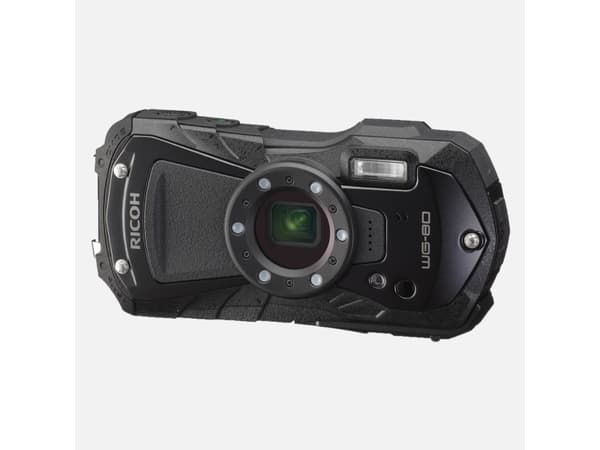 Ricoh WG-80 - Digitalkamera - kompakt - 16.0 MP - 1080 p - 5optisk x-zoom - under vannet inntil 14 m - svart