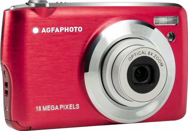 AgfaPhoto Compact Realishot DC8200, 18 MP, 4896 x 3672 pikseliä, CMOS, 8x, Full HD, Punainen