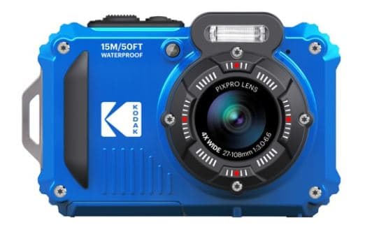 Kodak PIXPRO WPZ2, 16,76 MP, 4608 x 3456 pikseliä, BSI CMOS, 4x, Fuld HD, Blå Sininen