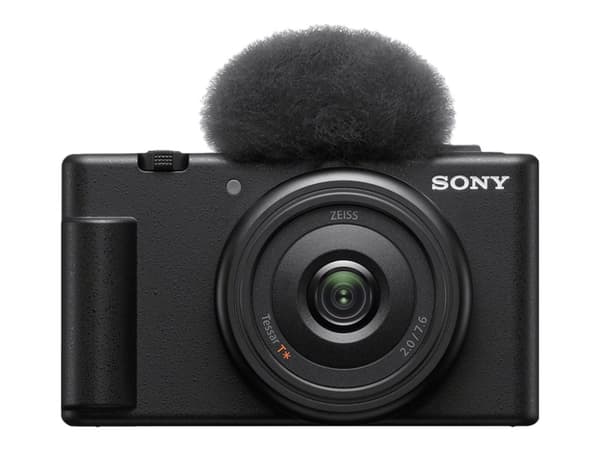 Sony ZV-1F - Digitalkamera - kompakt - 20.1 MP - 4K / 30 fps - ZEISS - Wi-Fi, Bluetooth - svart Sort