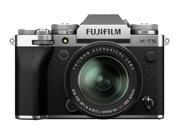 Fujifilm X -T5 + XF18-55mmF2.8-4 R LM OIS, 40,2 MP, 7728 x 5152 pikseliä, X-Trans CMOS 5 HR, 6.2K, Kosketusnäyttö, Hopea Hopea