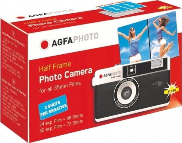 AgfaPhoto digitalkamera Agfa analogt kamera 35 mm halvramme / halvramme / svart