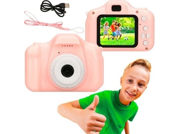 Extralink Kids Camera H20 Pink | Digitalkamera | 1080P 30fps, 2,0" display Rosa, Vit