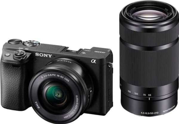Sony Sony A6400 DSLR-kamera + 16-50mm OSS + 55-210mm OSS (Juodas) | (ILCE-6400Y/B) | (α6400) | (Alpha 6400)