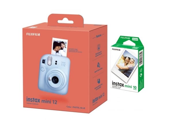 Pikakamera instax mini 12 PASTEL BLUE+instax mini glossy (10pl)