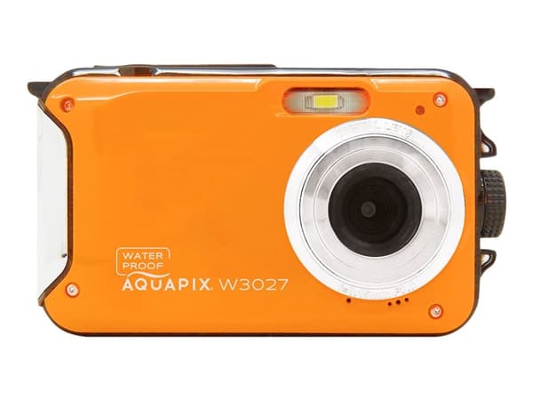 Easypix Aquapix W3027 Wave - Digitalkamera - kompakt - 5.0 MP / 30.0 MP (interpolert) - 1080i - under vannet inntil 3 m - solnedgangsoransje