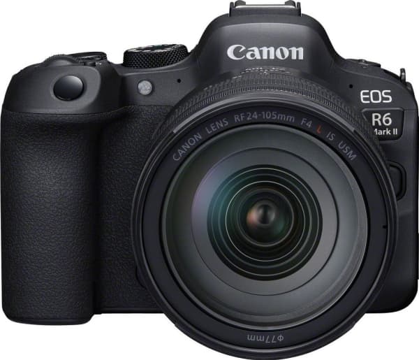 Canon EOS R6 Mark II + RF 24-105mm F4 L IS USM, 24,2 MP, CMOS, Kosketusnäyttö, 588 g, Musta