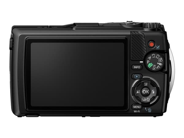 Olympus Tough TG-7 - Digitalkamera - kompakt - 12.0 MP - 4 K / 30 fps - 4x optisk zoom - Wireless LAN, Bluetooth - undervatten upp till 15 m - svart