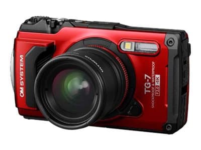 OM System Tough TG-7 - Digitalkamera - kompakt - 12.0 MP - 4 K / 30 fps - 4x optisk zoom - Wireless LAN, Bluetooth - undervatten upp till 15 m - röd Röd