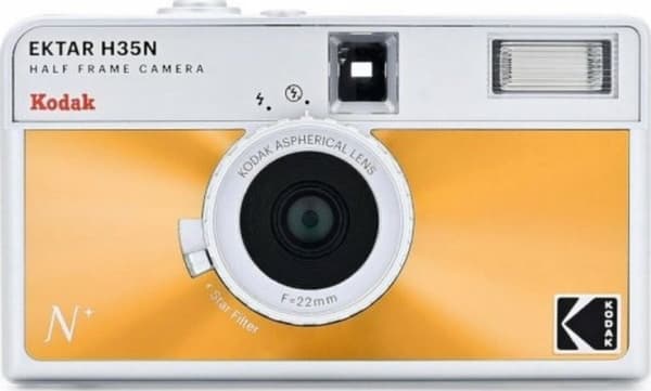 KODAK EKTAR H35N KAMERA GLASERT Oransje