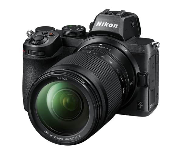 Nikon Z 5, 24,3 MP, 6016 x 4016 pikseliä, CMOS, 4K Ultra HD, Kosketusnäyttö, Musta