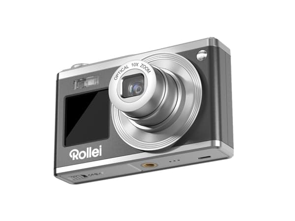 Rollei Compactline 10x, 60 MP, 5264 x 3888 pixlar, CMOS, 10x, 4K Ultra HD, Grå, Silver