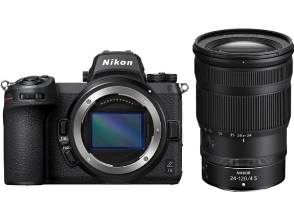 Nikon Z 7II + NIKKOR Z 24-120mm f/4 S, 45,7 MP, 8256 x 5504 piksler, CMOS, 4K Ultra HD, Berøringsskjerm, Sort Sort