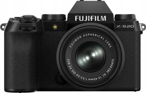 Fujifilm X Series X-S20 - Digitalkamera - spegellöst - 26.1 MP - APS-C - 6.2K / 29.97 fps - 3x optisk zoom - Fujinon XC 15-45 mm OIS PZ-lins - Wi-Fi,