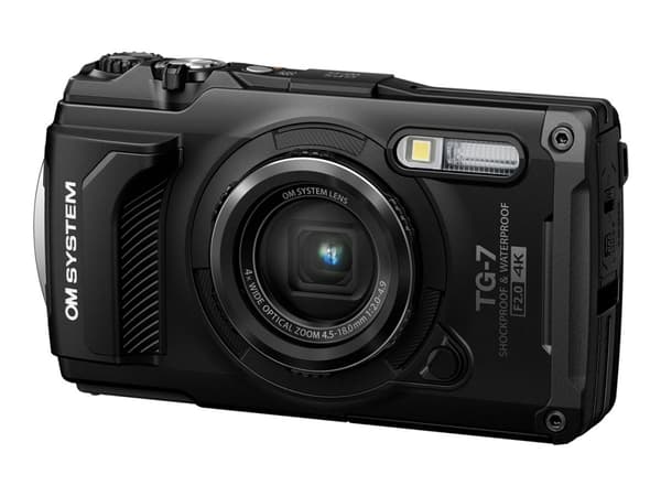 Olympus Tough TG-7 - Digitalkamera - kompakt - 12.0 MP - 4K / 30 fps - 4optisk x-zoom - Wireless LAN, Bluetooth - under vannet inntil 15 m - svart