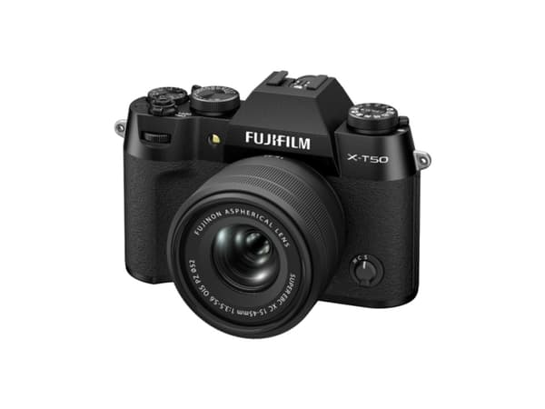 Fujifilm Sisteminis fotoaparatas FUJIFILM X-T50/XC15-45mmF3.5-5.6 OIS PZ Juodas (juodas) SLR-kamera musta